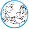 Cinderella and Prince Charming coloring page