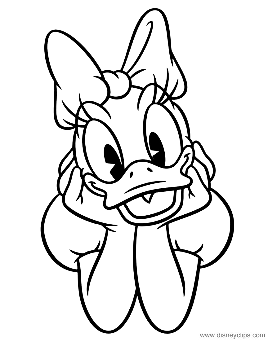 classicdaisycoloring2gif 8641104 pixels  Duck coloring page Duck 