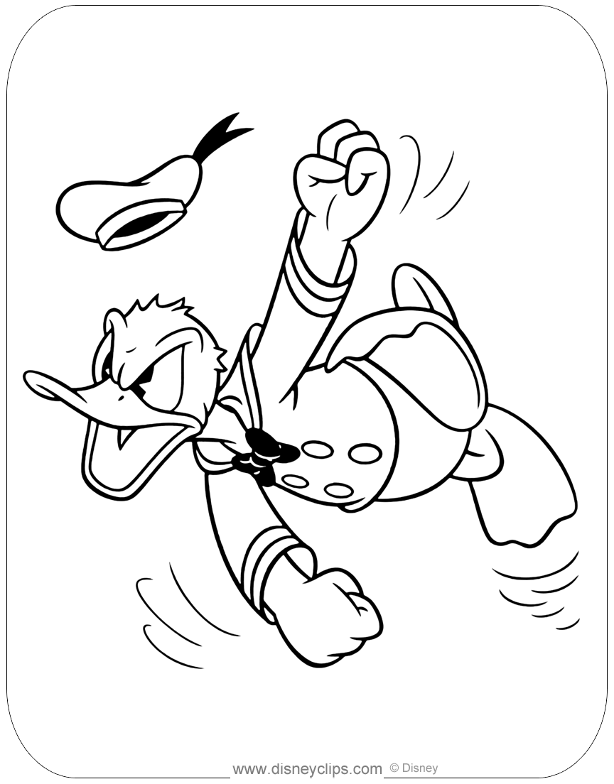 Donald Duck Coloring Pages (6) | Disneyclips.com