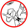 Classic Donald Duck coloring page
