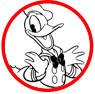 Classic Donald Duck coloring page