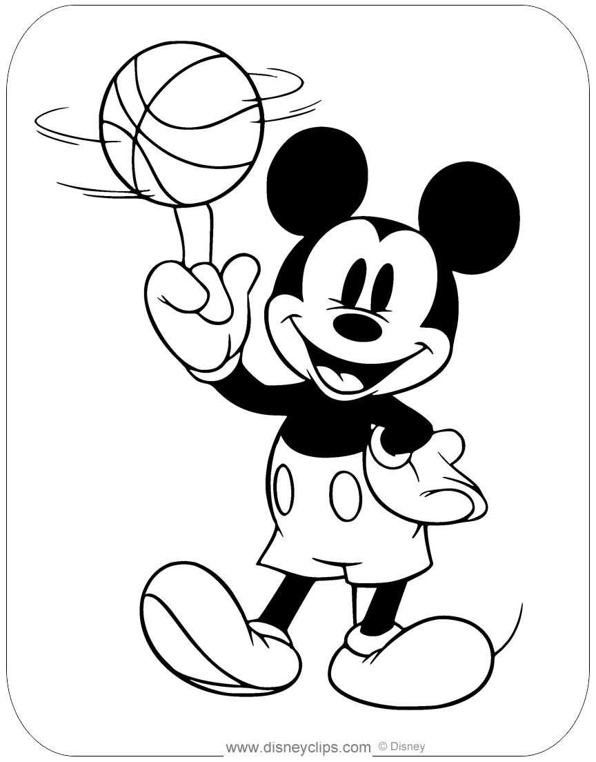 Classic Mickey Mouse Coloring Pages   Disneyclips.com