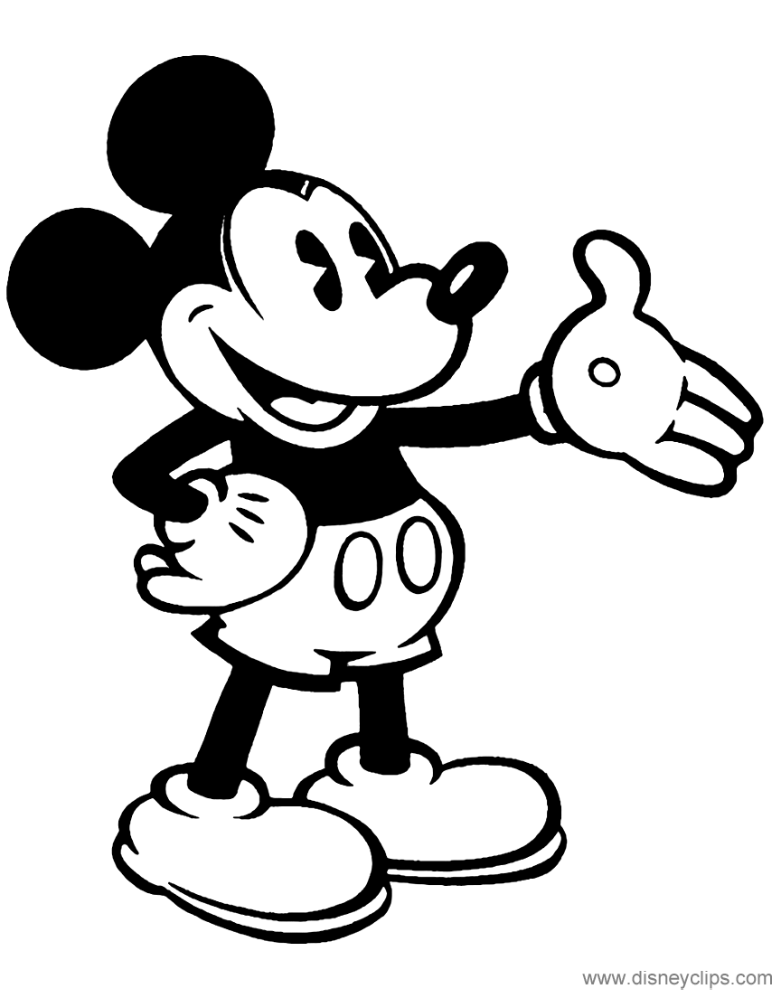 Classic Mickey Mouse Coloring Pages 2 | Disney's World of ...