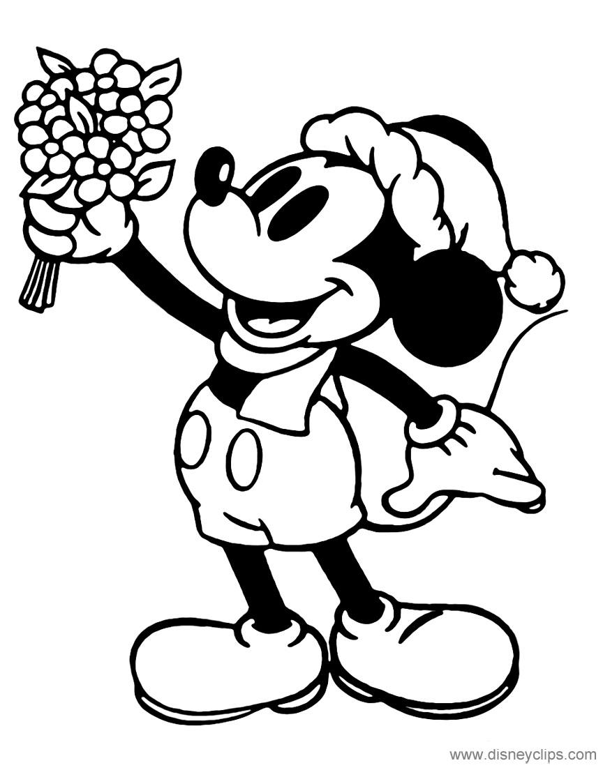 Classic Mickey Mouse Coloring Pages (3) | Disneyclips.com