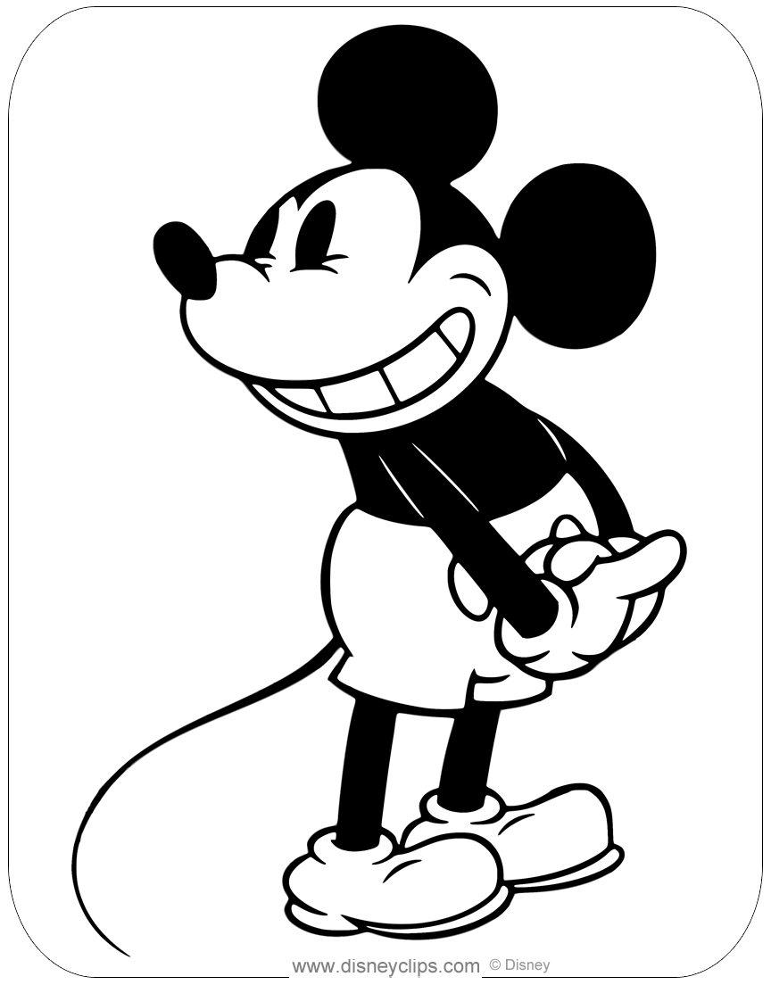 Classic Mickey Mouse Coloring Pages 20   Disneyclips.com