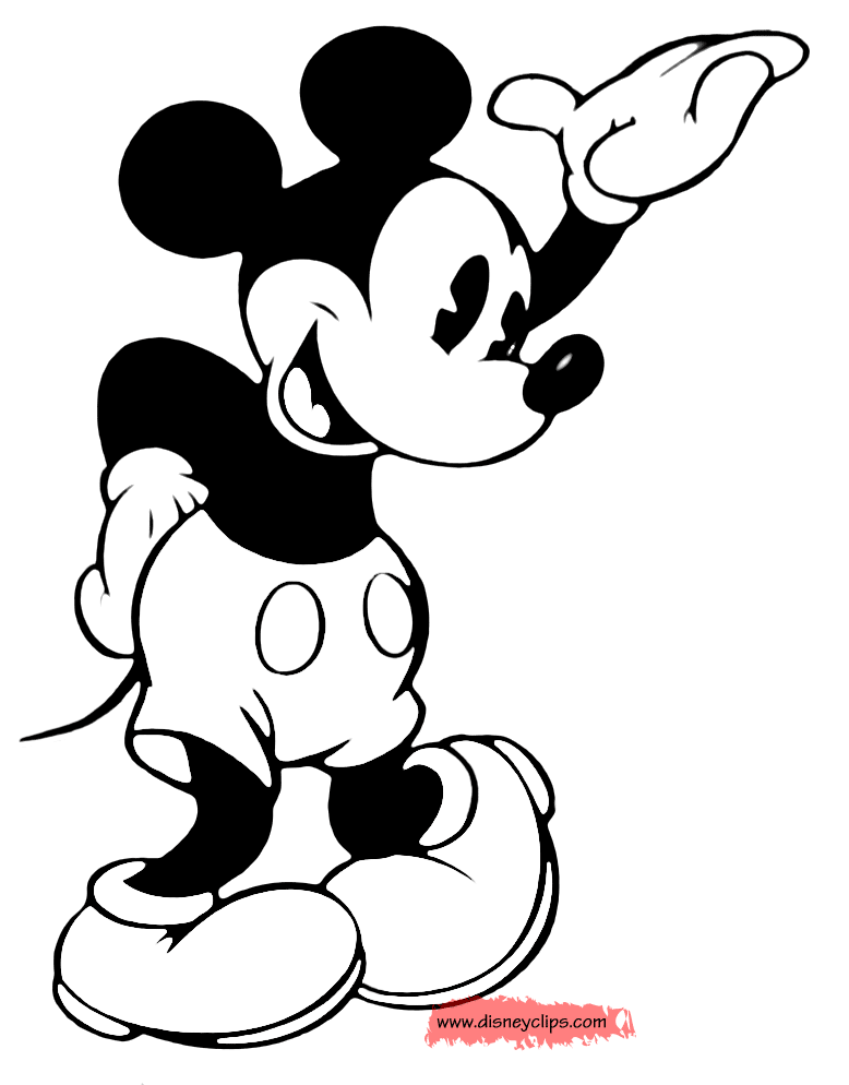 Classic Mickey Mouse Coloring Pages | Disney's World of ...