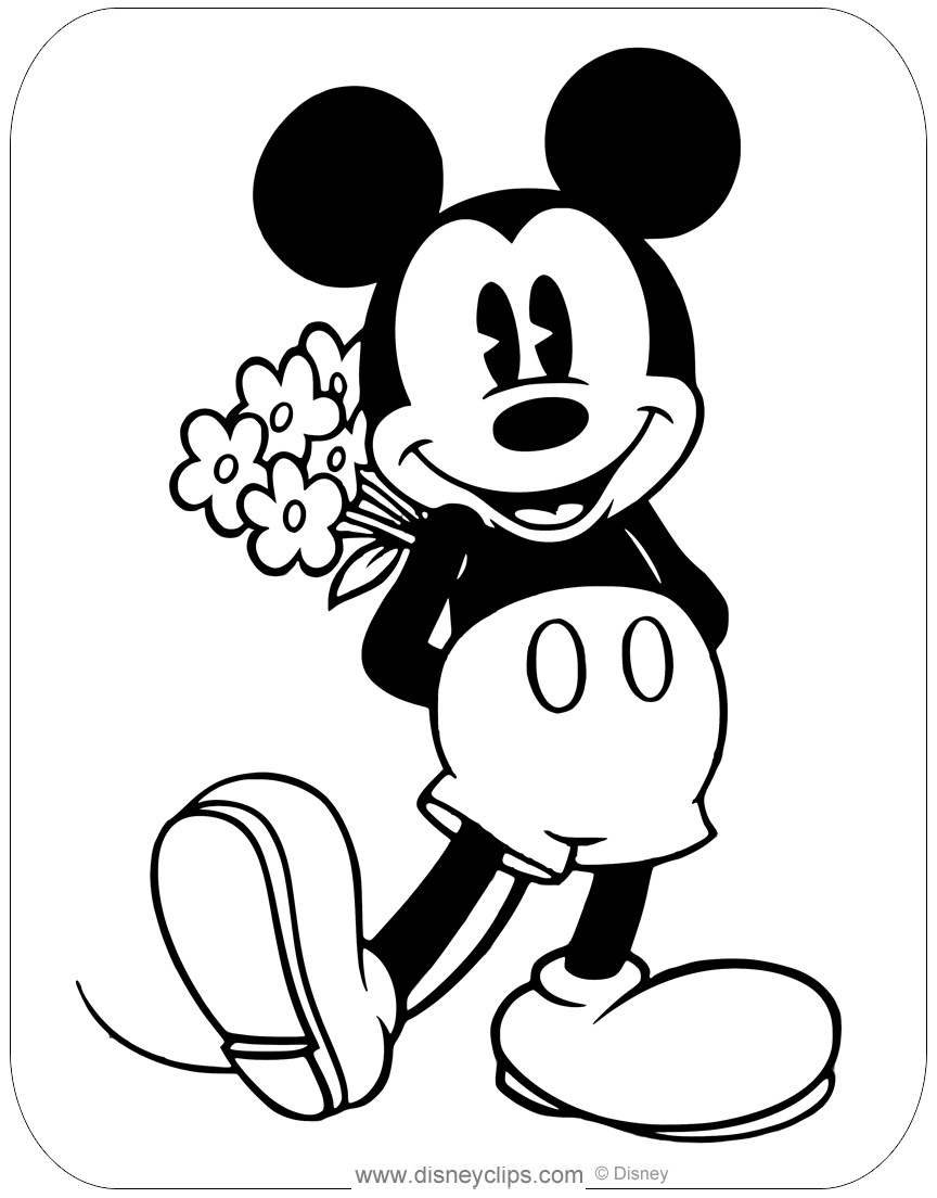 71 Classic Mickey Mouse Coloring Pages | Disneyclips.com