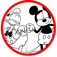 Classic Mickey and Minnie coloring page