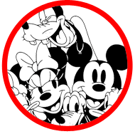 Classic Mickey and Minnie coloring page