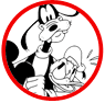Classic Mickey, Goofy and Donald coloring page