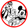 Classic Mickey, Donald and Goofy coloring page