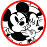 Classic Mickey and Minnie Mouse coloring page