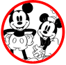 Classic Mickey and Minnie Mouse coloring page