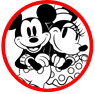 Classic Mickey and Minnie Mouse coloring page