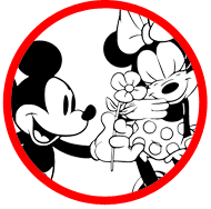 Classic Mickey and Minnie coloring page