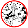 Classic Mickey and Minnie Mouse coloring page