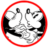Classic Mickey and Minnie Mouse coloring page
