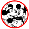 Classic Mickey and Minnie Mouse coloring page