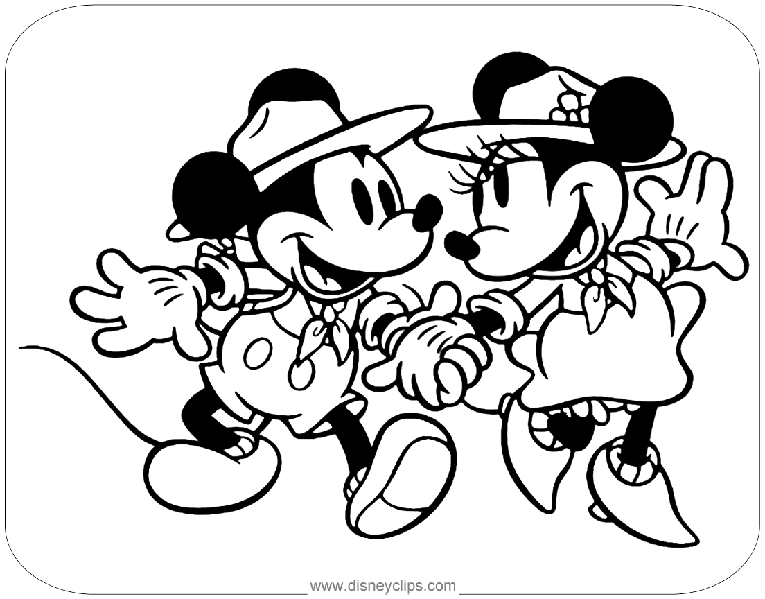 Classic Mickey and Friends Coloring Pages | Disneyclips.com