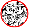 Classic Mickey and Minnie Mouse coloring page