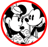 Classic Mickey and Minnie Mouse coloring page