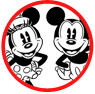 Classic Mickey and Minnie Mouse coloring page