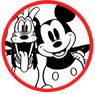 Classic Mickey, Minnie and Pluto coloring page