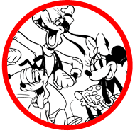 Classic Mickey and Minnie coloring page
