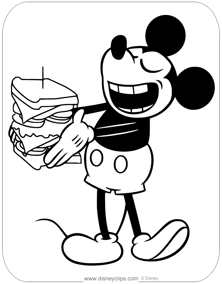 Mickey Mouse Basketball Coloring Pages