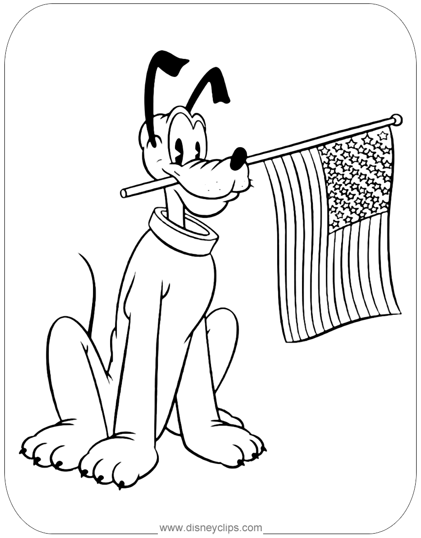 Pluto Coloring Pages (4) | Disneyclips.com