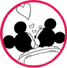 Classic Mickey and Minnie Valentine's Day coloring page