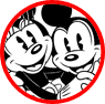 Classic Mickey and Minnie Mouse coloring page