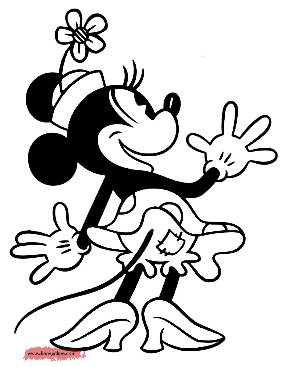 Classic Minnie Mouse Coloring Pages | Disney's World of ...