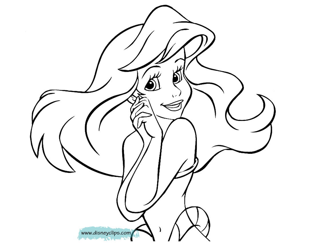 coloring page Ariel the bride Ariel