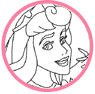 Aurora coloring page