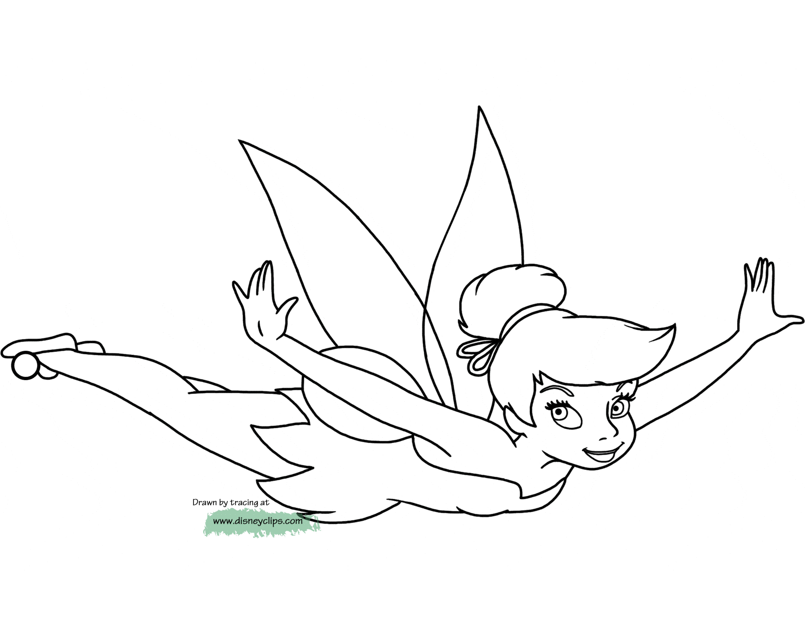 coloring page Tinker Bell flying