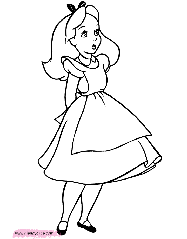 Alice in Wonderland Coloring Pages 3 | Disney Coloring Book