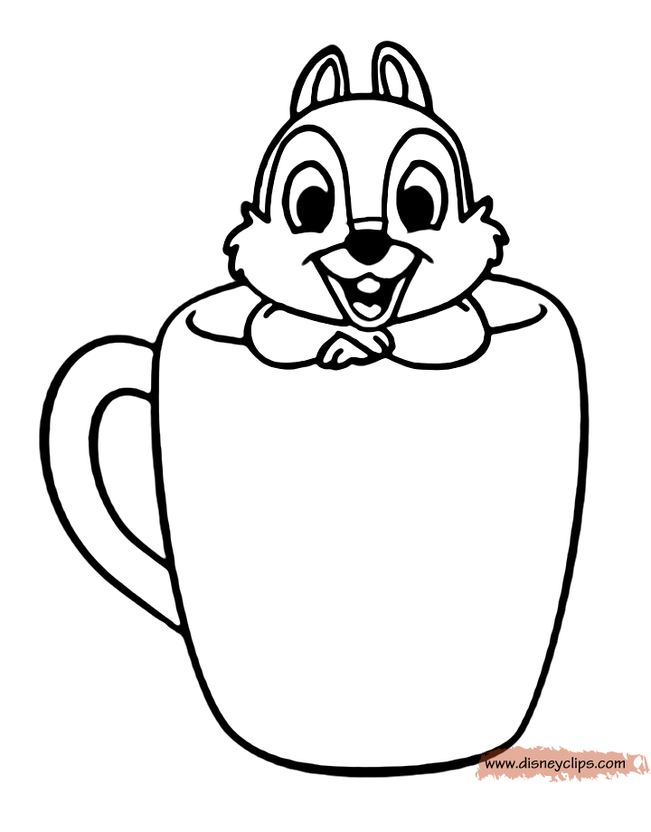 Chip And Dale Coloring Pages Disneyclips Com