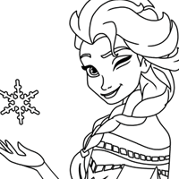 Elsa coloring page