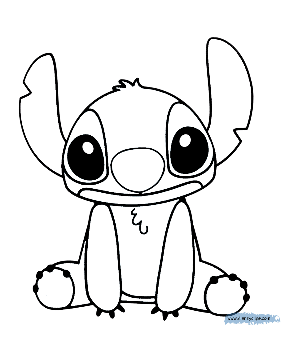 coloring page Cute Stitch