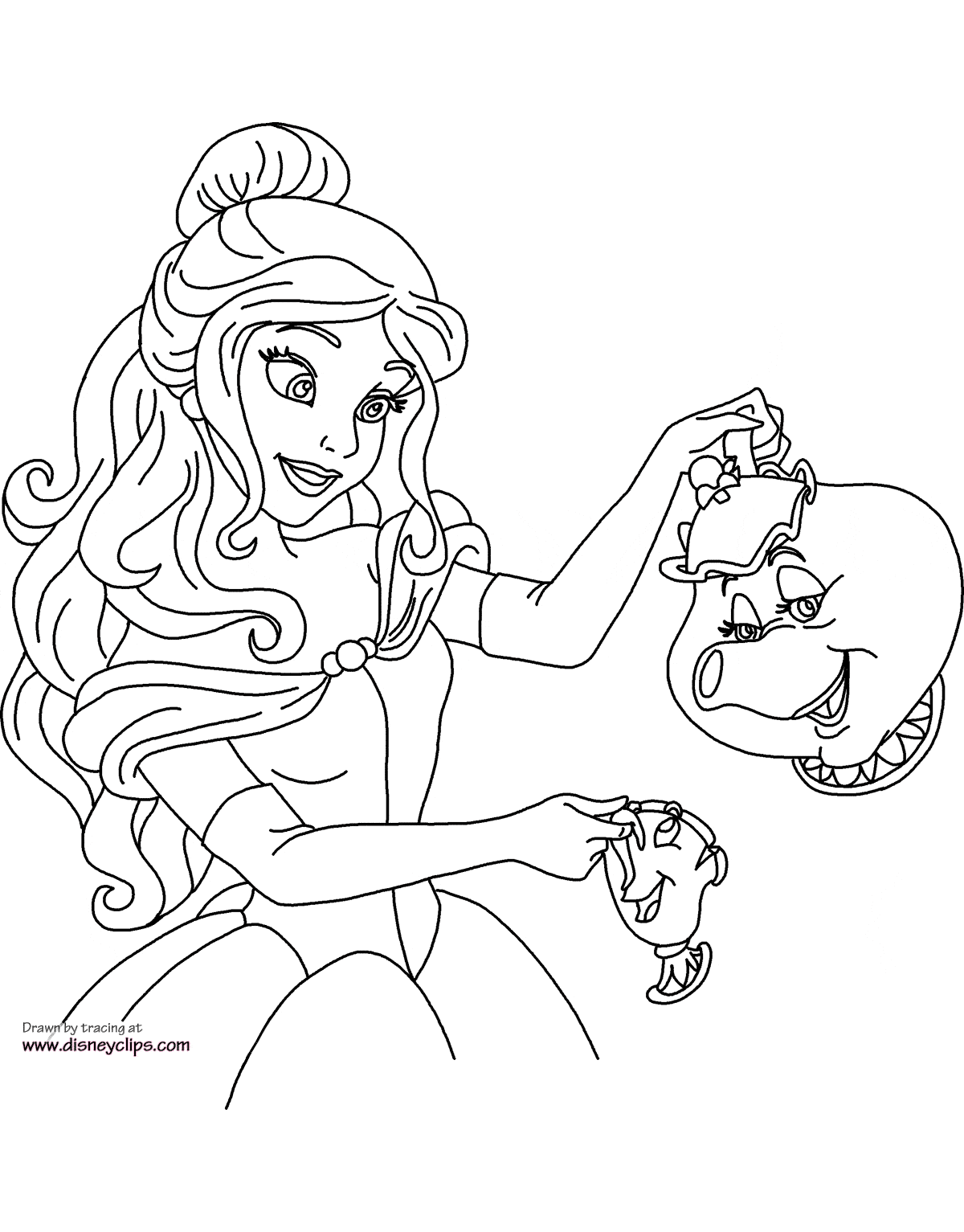 Download Beauty and the Beast Coloring Pages (3) | Disneyclips.com