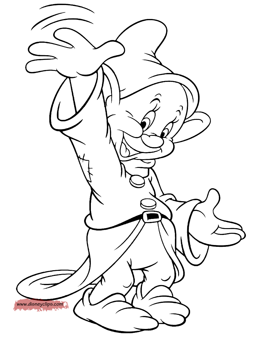 Snow White and the Seven Dwarfs Coloring Pages 5 Disney