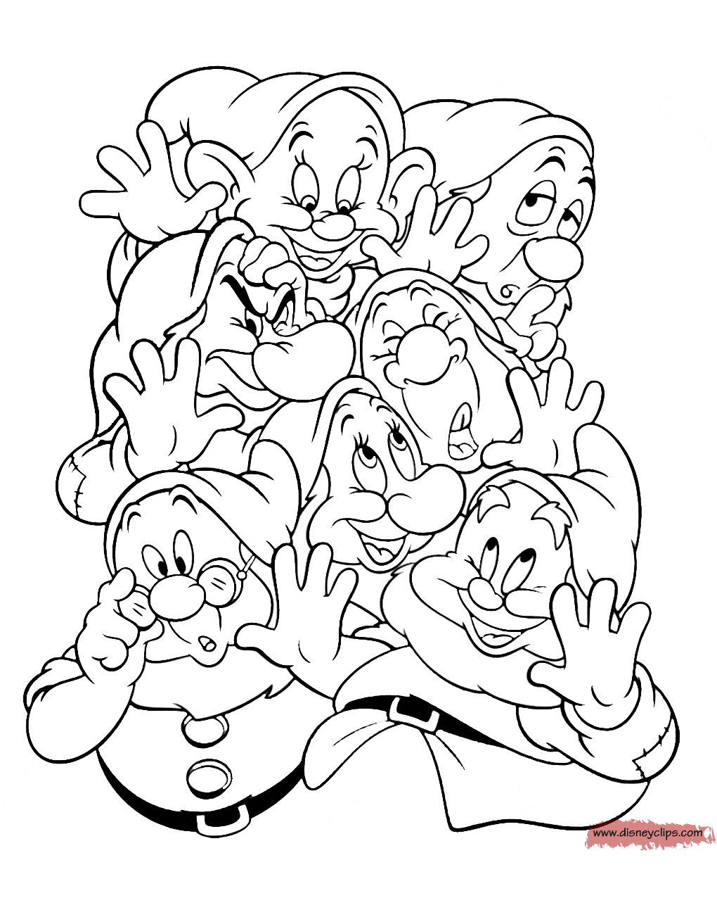 Snow White and the Seven Dwarfs Coloring Pages 5 Disney