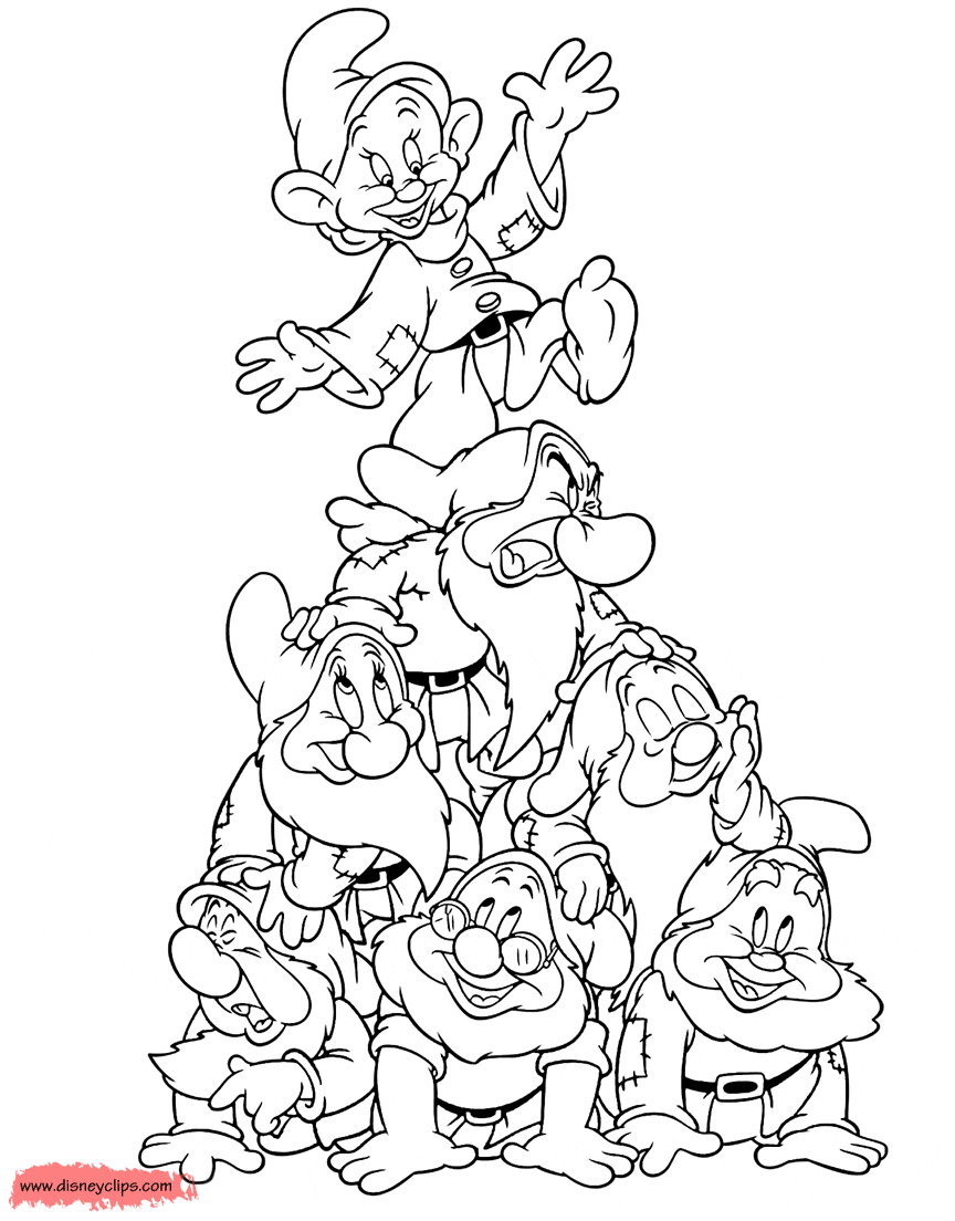 Disney Seven Dwarfs Coloring Pages Sketch Coloring Page | Porn Sex Picture