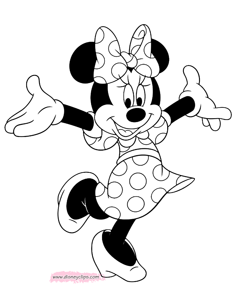 minnie mouse coloring pages 7 disneyclipscom