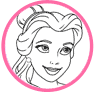 Belle coloring page