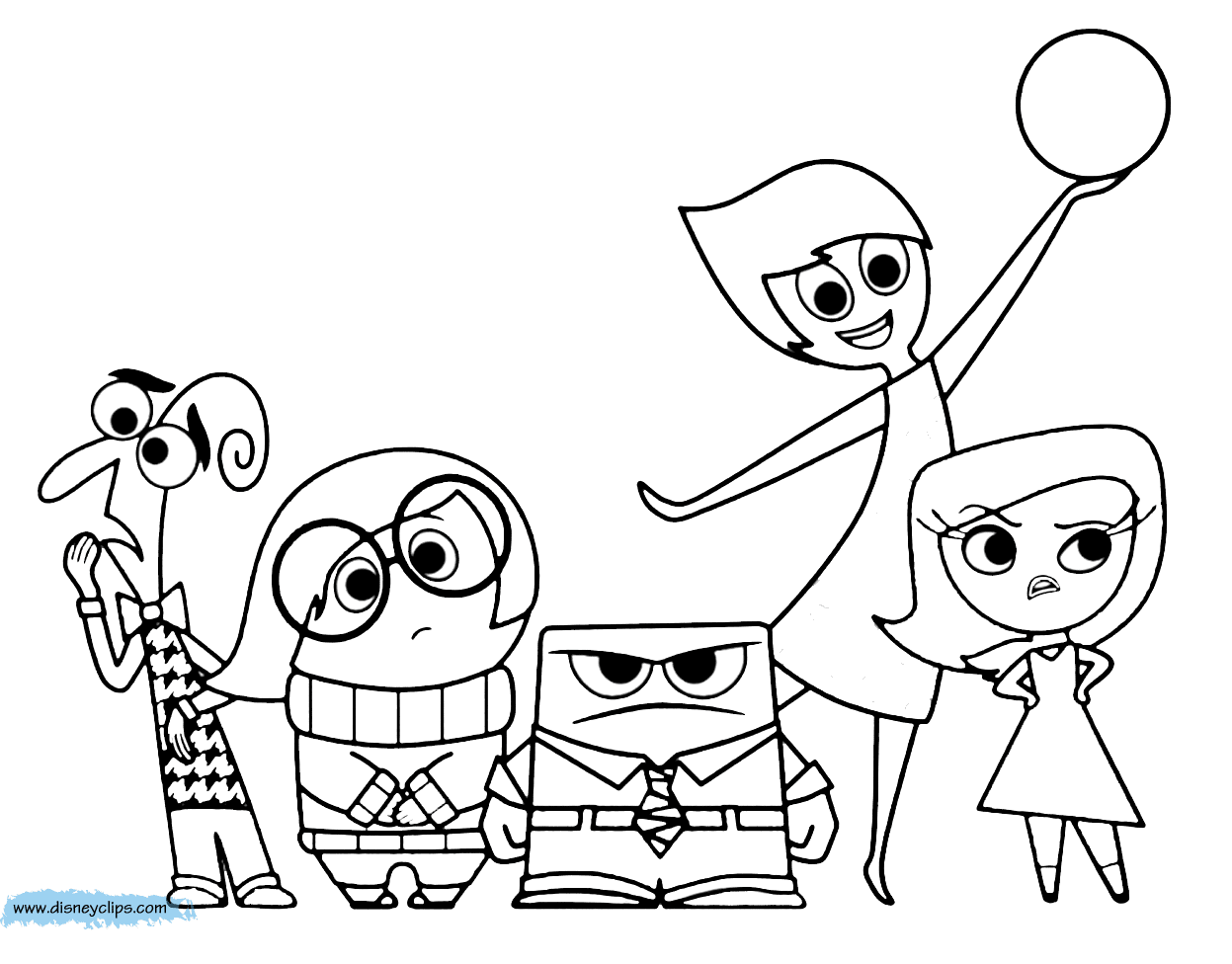 Download Inside Out Coloring Pages | Disneyclips.com