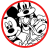 Mickey Mouse, Donald Duck and Goofy coloring page