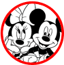 Mickey and Minnie Mouse coloring page