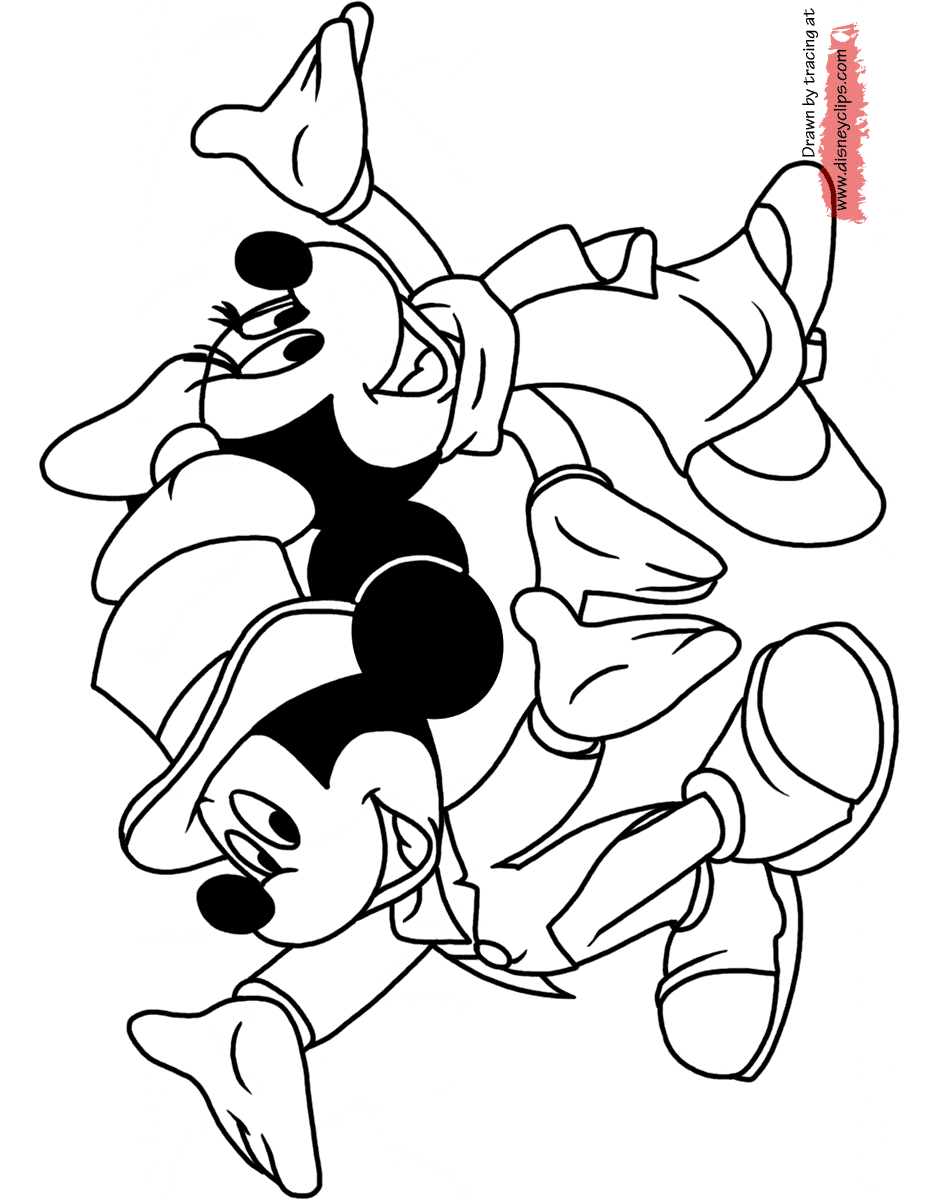 Mickey and Minnie Mouse Coloring Pages 20   Disneyclips.com